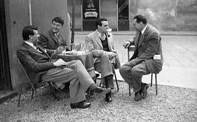 Guido Somar, Emilio Tadini e Arturo Carmassi - Milano, 1956 ca