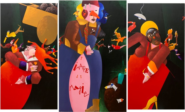 Il pittore del parto e le donne fecondanti di Emilio Tadini